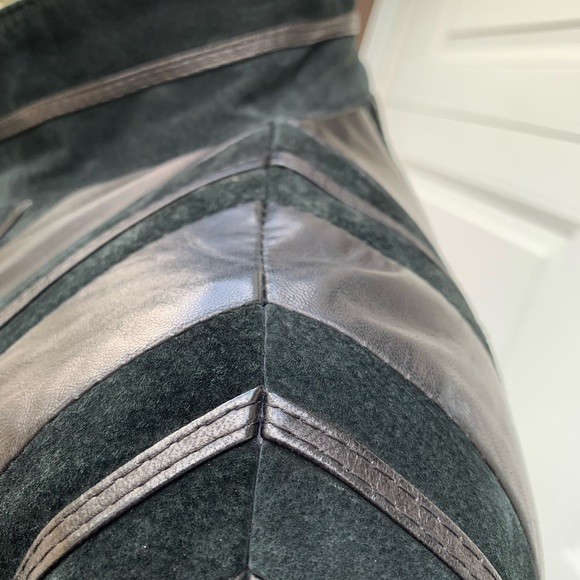 Studio Guy Laroche brown leather coat with mink collar - Picture 6 of 17